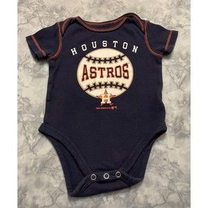 MLB Houston Astros Baseball Baby Onesie Bodysuit Clothes Outfit, Size 6-9 months